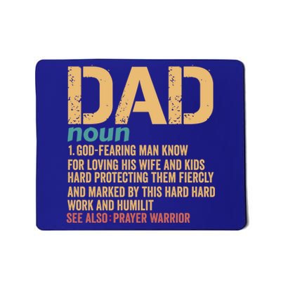 Christian Dad Definition Fathers Day Dad Gift Mousepad