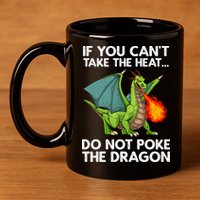 Cool Dragon Design For Men Women Mythical Dragon Lover 11oz C Handle Ceramic Mug