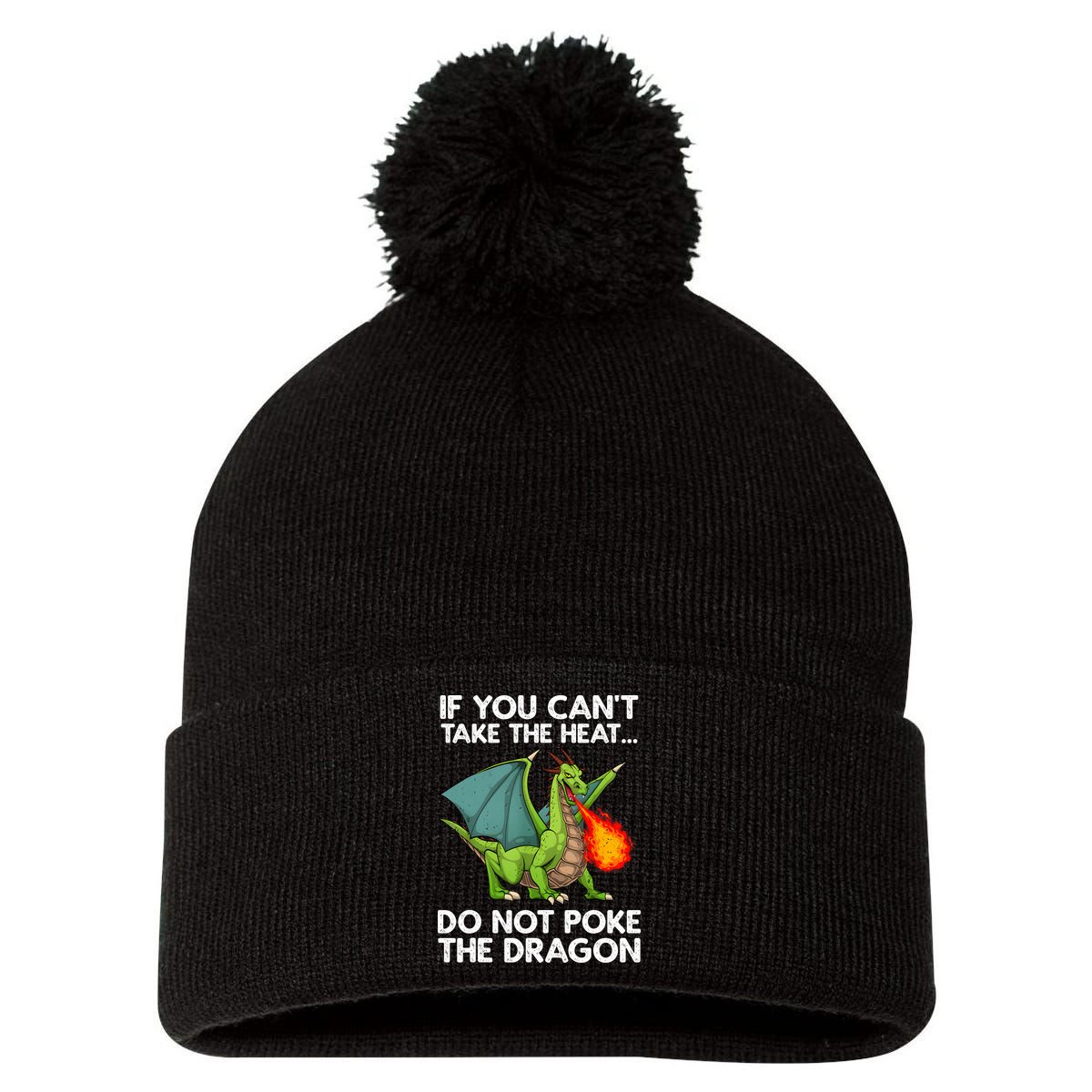 Cool Dragon Design For Men Women Mythical Dragon Lover Pom Pom 12in Knit Beanie