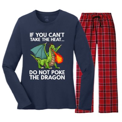 Cool Dragon Design For Men Women Mythical Dragon Lover Women's Long Sleeve Flannel Pajama Set 