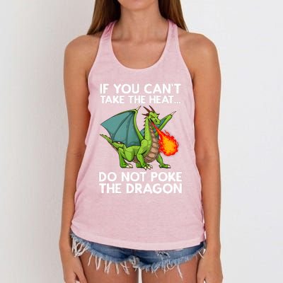 Cool Dragon Design For Men Women Mythical Dragon Lover Women's Knotted Racerback Tank