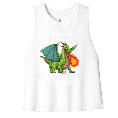 Cool Dragon Design For Men Women Mythical Dragon Lover Women's Racerback Cropped Tank