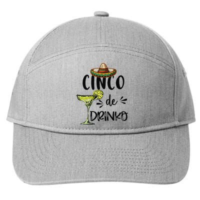 Cinco Drinko De Mayo Fiesta Squad Mexican Party 5 de mayo 7-Panel Snapback Hat