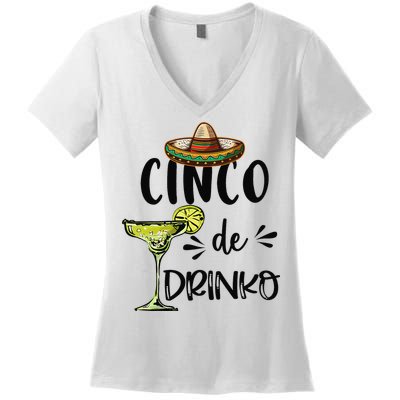 Cinco Drinko De Mayo Fiesta Squad Mexican Party 5 de mayo Women's V-Neck T-Shirt