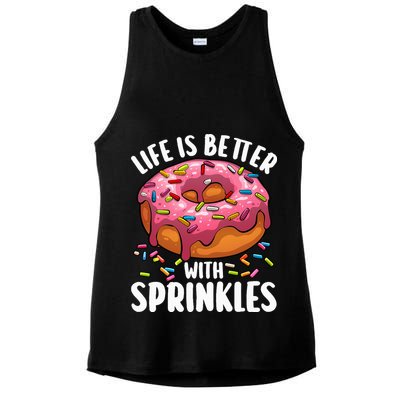 Cool Donut Design For Doughnut Donut Lover Ladies PosiCharge Tri-Blend Wicking Tank