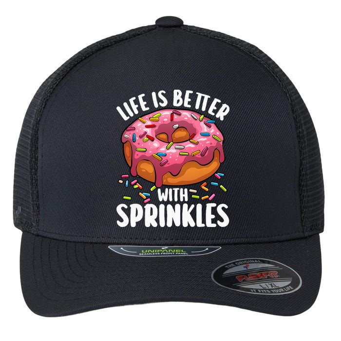 Cool Donut Design For Doughnut Donut Lover Flexfit Unipanel Trucker Cap