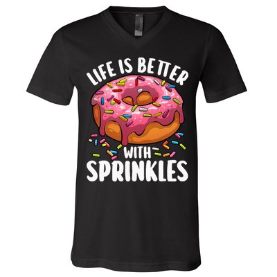 Cool Donut Design For Doughnut Donut Lover V-Neck T-Shirt