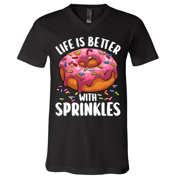 Cool Donut Design For Doughnut Donut Lover V-Neck T-Shirt