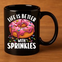 Cool Donut Design For Doughnut Donut Lover 11oz C Handle Ceramic Mug