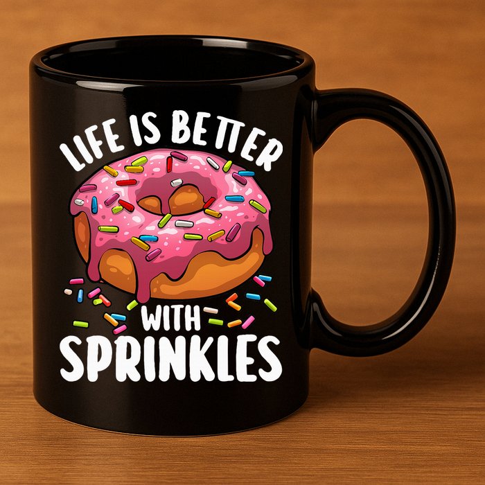 Cool Donut Design For Doughnut Donut Lover 11oz C Handle Ceramic Mug