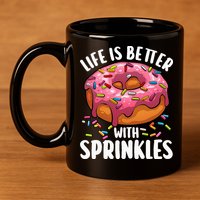 Cool Donut Design For Doughnut Donut Lover 11oz C Handle Ceramic Mug
