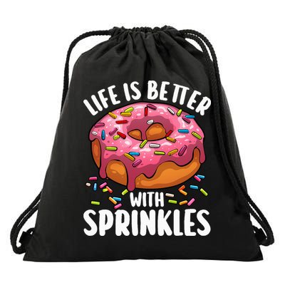 Cool Donut Design For Doughnut Donut Lover Drawstring Bag