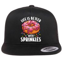 Cool Donut Design For Doughnut Donut Lover Flatbill Hat