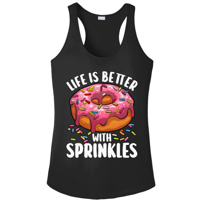 Cool Donut Design For Doughnut Donut Lover Ladies PosiCharge Competitor Racerback Tank