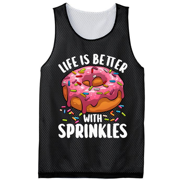 Cool Donut Design For Doughnut Donut Lover Mesh Reversible Basketball Jersey Tank