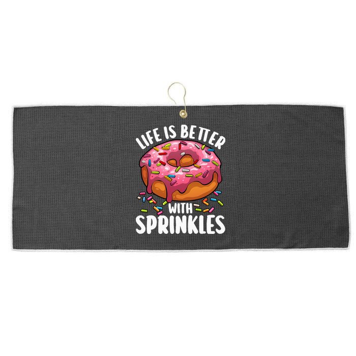 Cool Donut Design For Doughnut Donut Lover Large Microfiber Waffle Golf Towel