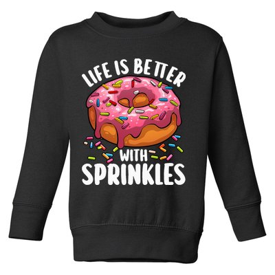 Cool Donut Design For Doughnut Donut Lover Toddler Sweatshirt
