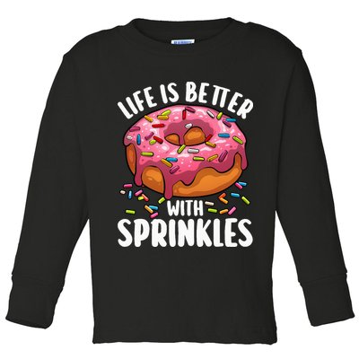 Cool Donut Design For Doughnut Donut Lover Toddler Long Sleeve Shirt