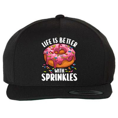 Cool Donut Design For Doughnut Donut Lover Wool Snapback Cap