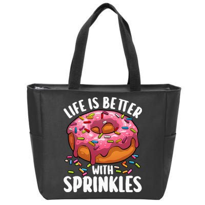 Cool Donut Design For Doughnut Donut Lover Zip Tote Bag