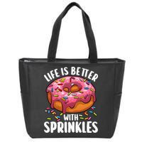 Cool Donut Design For Doughnut Donut Lover Zip Tote Bag