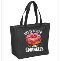 Cool Donut Design For Doughnut Donut Lover Zip Tote Bag