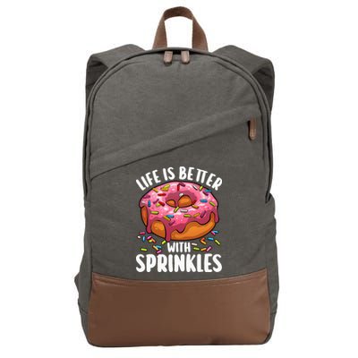 Cool Donut Design For Doughnut Donut Lover Cotton Canvas Backpack