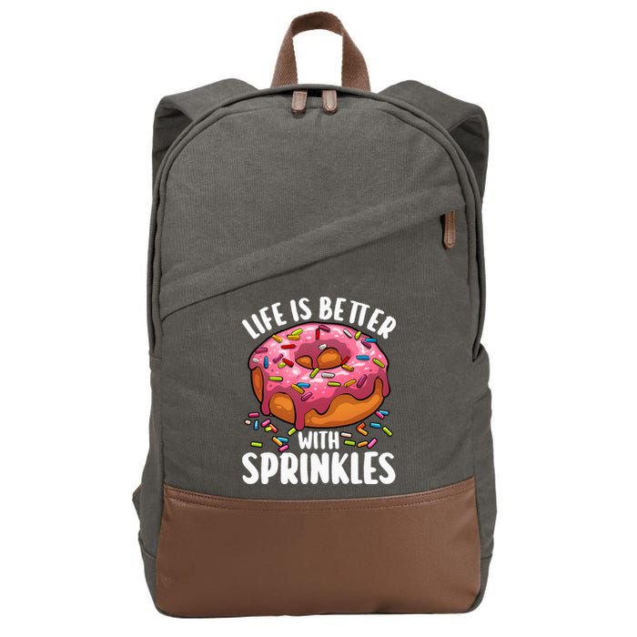 Cool Donut Design For Doughnut Donut Lover Cotton Canvas Backpack