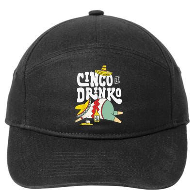 Cinco Drinko De Mayo Fiesta Squad Mexican Party 5 de mayo 7-Panel Snapback Hat