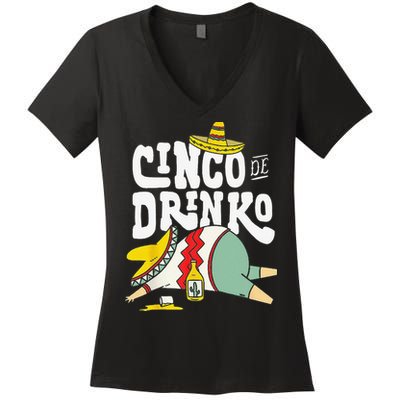 Cinco Drinko De Mayo Fiesta Squad Mexican Party 5 de mayo Women's V-Neck T-Shirt