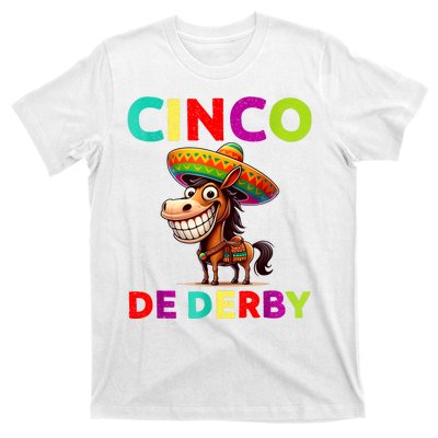 Cinco De Derby Derby Party Funny Horse Racing Sombrero T-Shirt