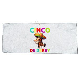 Cinco De Derby Derby Party Funny Horse Racing Sombrero Large Microfiber Waffle Golf Towel