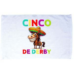 Cinco De Derby Derby Party Funny Horse Racing Sombrero Microfiber Hand Towel