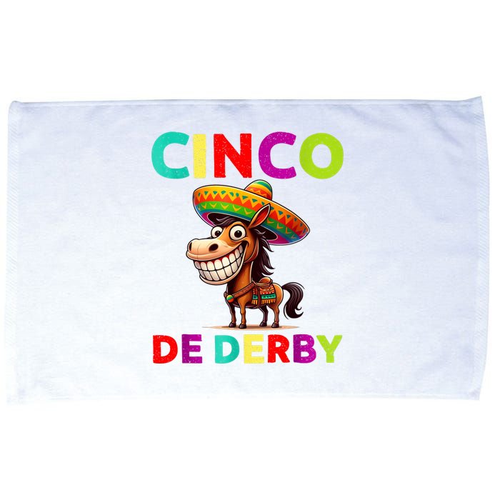 Cinco De Derby Derby Party Funny Horse Racing Sombrero Microfiber Hand Towel