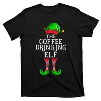 Coffee Drinking Elf Family Matching Group Christmas T-Shirt