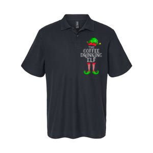 Coffee Drinking Elf Family Matching Group Christmas Softstyle Adult Sport Polo