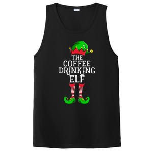 Coffee Drinking Elf Family Matching Group Christmas PosiCharge Competitor Tank