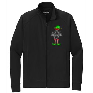 Coffee Drinking Elf Family Matching Group Christmas Stretch Full-Zip Cadet Jacket