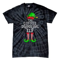 Coffee Drinking Elf Family Matching Group Christmas Tie-Dye T-Shirt