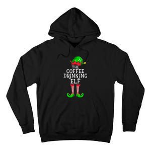 Coffee Drinking Elf Family Matching Group Christmas Tall Hoodie