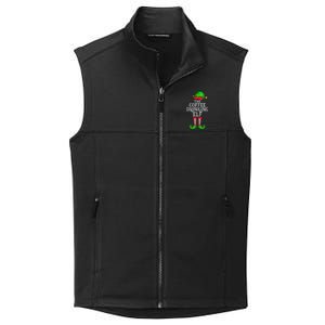 Coffee Drinking Elf Family Matching Group Christmas Collective Smooth Fleece Vest