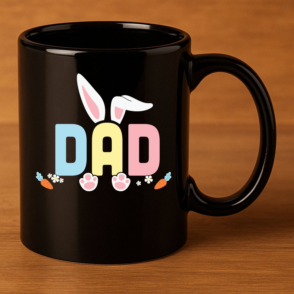Cute Dad Easter Bunny Ears Father's Day Easter Day 11oz C Handle Ceramic Mug