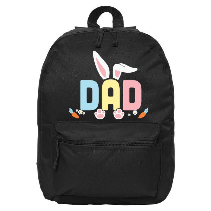 Cute Dad Easter Bunny Ears Father's Day Easter Day 16 in Basic Backpack
