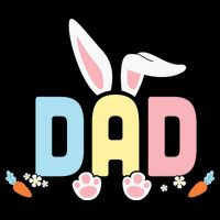 Cute Dad Easter Bunny Ears Father's Day Easter Day 16 in Basic Backpack