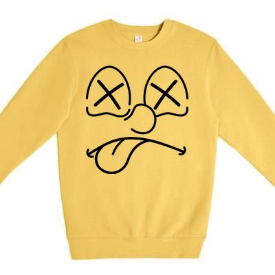 Cartoon Dead Eyes Face Premium Crewneck Sweatshirt