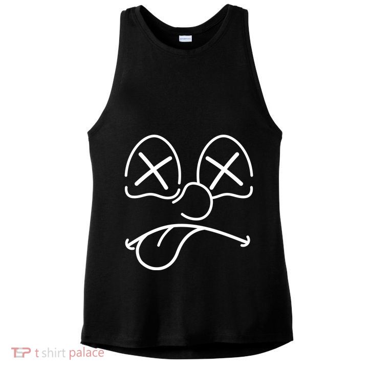 Cartoon Dead Eyes Face Ladies PosiCharge Tri-Blend Wicking Tank