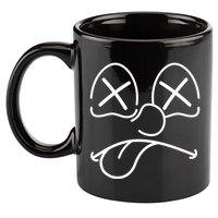 Cartoon Dead Eyes Face 11oz C Handle Ceramic Mug