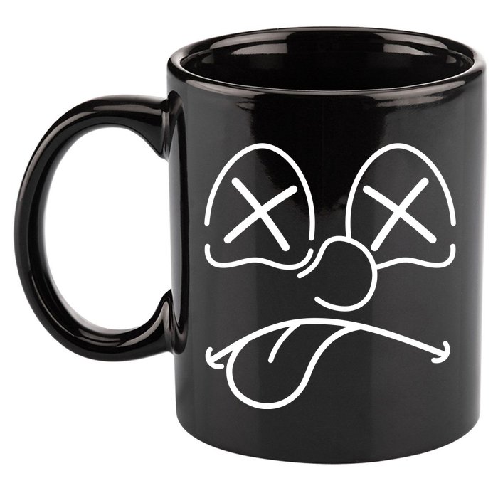 Cartoon Dead Eyes Face 11oz C Handle Ceramic Mug