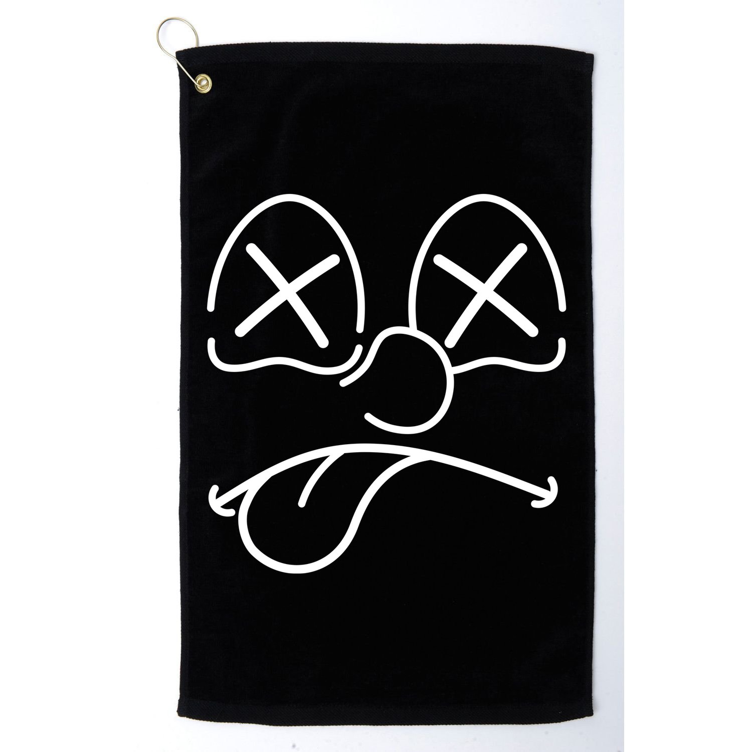 Cartoon Dead Eyes Face Golf Towel