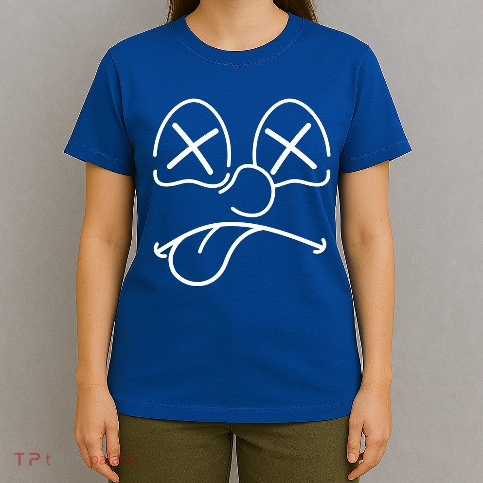 Cartoon Dead Eyes Face T-Shirt